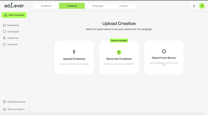 upload your creative